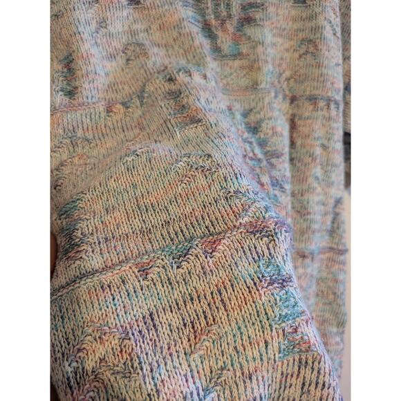 Vintage pastel Aztec pattern short sleeve sweater - Picture 4 of 6